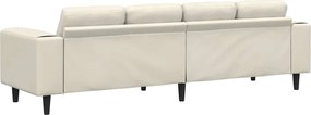 vidaXL Καναπές σαλονιού Κρεμ 250 x 77 x 76 εκ.