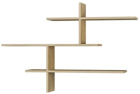 Ραφιέρα τοίχου Leo Megapap χρώμα sapphire oak 123x22x80εκ.