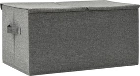 vidaXL Κουτί Αποθήκευσης Ανθρακί 50 x 30 x 25 εκ. Υφασμάτινο