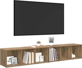 vidaXL Σετ επίπλου τηλεόρασης 2 pcs Artisan Oak Επεξεργασμένο Ξύλο