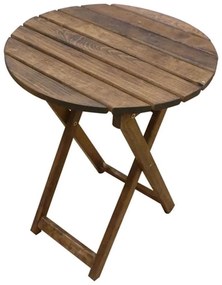 Τραπέζι Πτυσσόμενο Πηχάκι 63.0010 Φ70Χ73cm Walnut