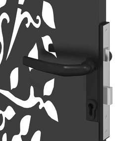 vidaXL Πύλη Κήπου Μαύρο 85 x 205 εκ Ατσάλι με Επικάλυψη Πούδρας