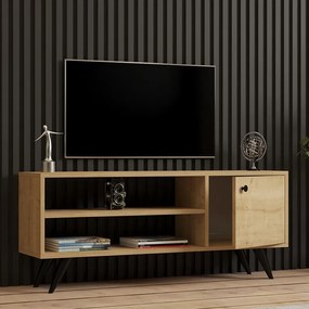Έπιπλο τηλεόρασης Wison pakoworld σε oak απόχρωση 120x29x50εκ (1 τεμάχια)