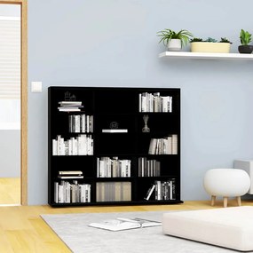 vidaXL Έπιπλο για CD Μαύρο 100 x 23 x 89,5 εκ. από Επεξ. Ξύλο