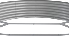 vidaXL Ζαρντινιέρα Γκρι 600x140x36 εκ. Γαλβανισμένος χάλυβας