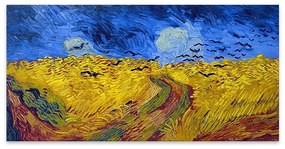 Πίνακας σε καμβά -Wheat and Crows- Megapap ψηφιακής εκτύπωσης 100x50x3εκ.