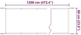 vidaXL Τέντα Κάθετη Μπεζ 60 x 1200 εκ. από Ύφασμα Oxford