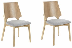 Καρέκλα Berwyn 1611, Ανοιχτό χρώμα ξύλου, Γκρι, 88x47x46cm, 6 kg, Ταπισερί, Ξύλινα, Ινοσανίδες μέσης πυκνότητας, Φυσικό ξύλο καπλαμά, Ξύλο: Καουτσούκ