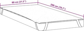 vidaXL Προστατευτικό στρώματος Λευκό 80x200 εκ. Αδιάβροχο