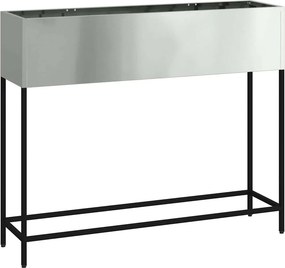 vidaXL Υψωμένη Γλάστρα Κήπου Ασημί 100 x 26 x 82 εκ