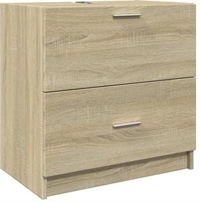 vidaXL Ντουλάπι Νιπτήρα Sonoma Δρυς 59x37x59 εκ. Επεξεργασμένο Ξύλο