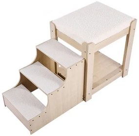 VEVOR Pet Bunk Bed with Stairs Dog/Cat Window Perch for Bedside Indoor Use