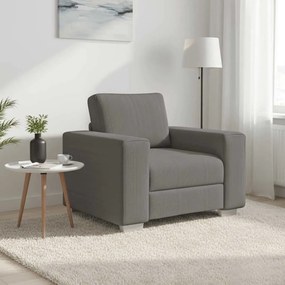 vidaXL Πολυθρόνα Ανοιχτό Γκρι Ύφασμα Κοτλέ 100 x 77 x 82 εκ.