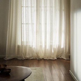 Κουρτίνα Με Σιρίτι Combe 502/06 Beige Gofis Home 200x295 Πολυέστερ