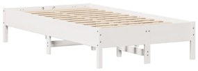 vidaXL Σκελετός Κρεβ. Χωρίς Στρώμα Λευκό 75x190 εκ Μασίφ Πεύκο