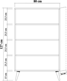 Ντουλάπι Sonoma Δρυς GODIPU 80x36x127