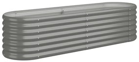vidaXL Ζαρντινιέρα Υπερυψωμένη Γκρι 152x40x36 εκ. Γαλβανισμένος χάλυβας