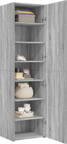 vidaXL Ντουλάπι Γκρι Sonoma 50x42,5x185 εκ. από Επεξεργασμένο Ξύλο