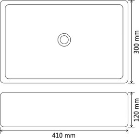 vidaXL Νιπτήρας Λευκός 41 x 30 x 12 εκ. Κεραμικός