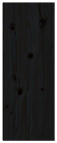 Ντουλάπια Τοίχου 2 τεμ. Μαύρα 30x30x80 εκ από Μασίφ Ξύλο Πεύκου - Μαύρο