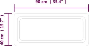 vidaXL Καθρέφτης Μπάνιου με LED 40x90 εκ.