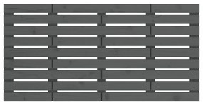 Κεφαλάρι Τοίχου Γκρι 156x3x63 εκ. από Μασίφ Ξύλο Πεύκου - Γκρι