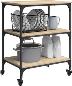 vidaXL Καρότσι Κουζίνας Δρύς Sonoma 60 x 41 x 76 εκ.