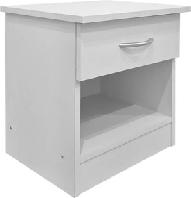 Κομοδίνο Bedy pakoworld λευκό 40x34x42εκ