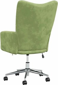 vidaXL Πολυθρόνα Relax Ανοιχτό Πράσινο Βελούδινη