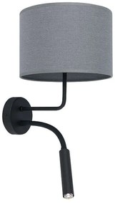 Φωτιστικό Τοίχου Hotel Plus 9071 Grey Nowodvorski Metal, Fabric