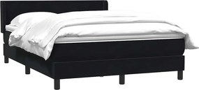 vidaXL Κρεβάτι Boxspring με Στρώμα Μαύρο 160x210 εκ. Βελούδινο