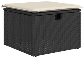 vidaXL Σαλόνι Κήπου 8 Τεμαχίων Μαύρο από Συνθετικό Ρατάν με Μαξιλάρια