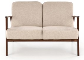 Καναπές Houston 1685, Beige, Καρυδί, 120x77x77cm, Πόδια: Ξύλο,Οξιά