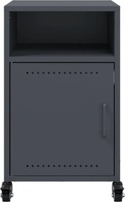 vidaXL Κομοδίνα 2 τεμ. Ανθρακί 36x39x59 εκ. από Χάλυβα