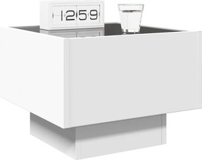vidaXL Κομοδίνο Άπειρο Φως LED Λευκό 40x40x30 εκ.