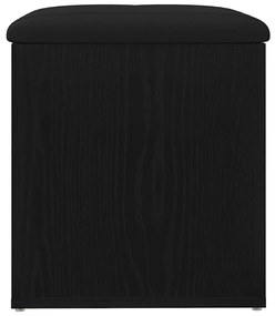 vidaXL Παγκάκι με αποθήκευση με αποθήκευση Μαύρη Οξυά 42 x 42 x 45 cm