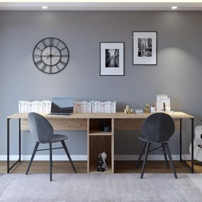 Γραφείο Πεύκο Atlantic / Μαύρο IKILI 240x60x74