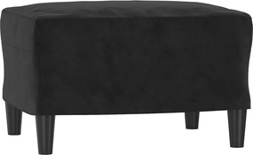 vidaXL Πολυθρόνα Μαύρη 60 εκ. Βελούδινη με Υποπόδιο