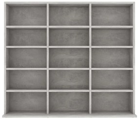vidaXL Έπιπλο για CD Γκρι του Σκυροδέματος 100x23x89,5 εκ. Επεξ. Ξύλο