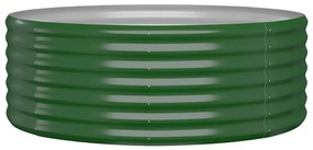 vidaXL Ζαρντινιέρα Πράσινη 100x100x36εκ Γαλβανισμένος χάλυβας