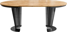 Τραπέζι Elantra Επεκτεινόμενο-Μαύρο - Φυσικό-Μήκος: 120 εκ.