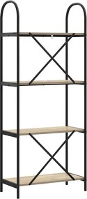 vidaXL Ράφι Βιβλίων Δρύς Sonoma 60 x 30 x 146 εκ Επεξεργασμένο ξύλο