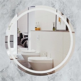 Stewehome Στρογγυλός Καθρέπτης LED Μπάνιου με Κομψό Design Ø75cm