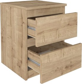 Κομοδίνο Breve Megapap χρώμα sapphire oak 39,8x41,8x55εκ.