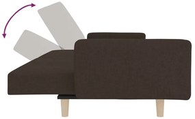 Καναπές Κρεβάτι Διθέσιος Σκούρο Καφέ Υφασμάτινος με 2 Μαξιλάρια - Καφέ