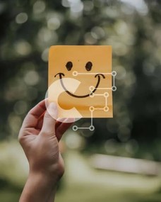 Intra Συλλεκτικό Ξύλινο Παζλ Plywood  4mm - Smiley Face Post-it Σημείωση στη φύση Σε Ξύλινο Κουτί - Διαστάσεις: 10x10 cm – 25 κομμάτια