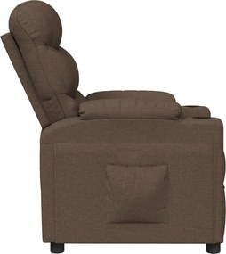 vidaXL Πολυθρόνα Ανακλινόμενη Καφέ Υφασμάτινη