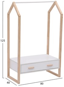 ΚΡΕΜΑΣΤΡΑ ΜΕ ΣΥΡΤΑΡΙ ΠΑΙΔΙΚH PEPE HM2492.03 ΜΕΛΑΜΙΝΗ-ΞΥΛΟ ΠΕΥΚΟΥ 80x40x125Υεκ (1 Τεμμάχια)