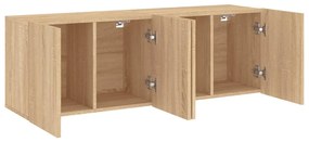 vidaXL Ντουλάπια Τοίχου Τηλεόρασης 2 Τεμ. Sonoma Δρυς 60 x 30 x 41 εκ.