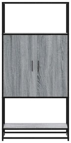 Highboard Grey Sonoma Κατασκευασμένο ξύλο και μέταλλο - Γκρι